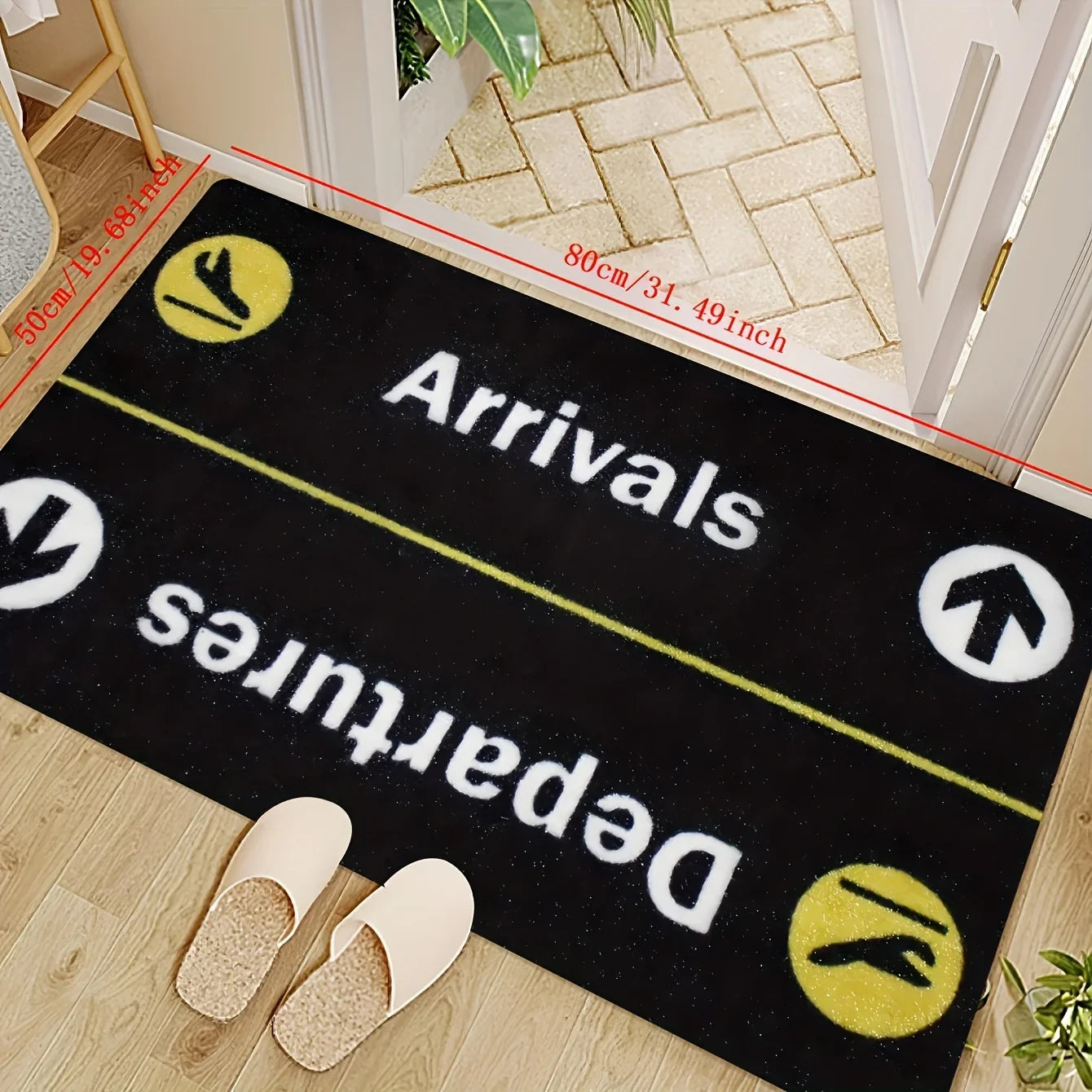 Perfecsy VIKAMA Minimalist Airplane Parking Sign Pattern Rug Living Room, Bedroom, Entryway Doormat Soft and Comfortable Home