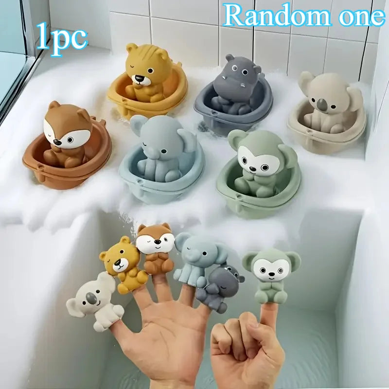 Stackable Animal Floating Bath Toy Set | Toddler Educational Sensory Play with Suction Cups for the Bath, Pool and Beach