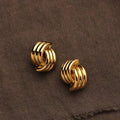 SORI STYLE Three-Layer Textured Knot Earrings for Women — main product shot