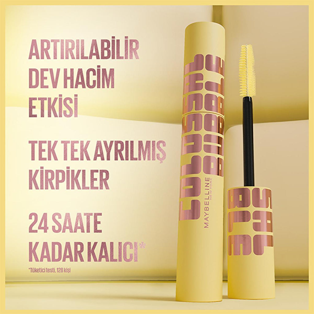 Maybelline Colossal Bubble Mascara - Extreme Volume, Clump-Free, 24HR Wear - Long Lasting Volumizing Mascara