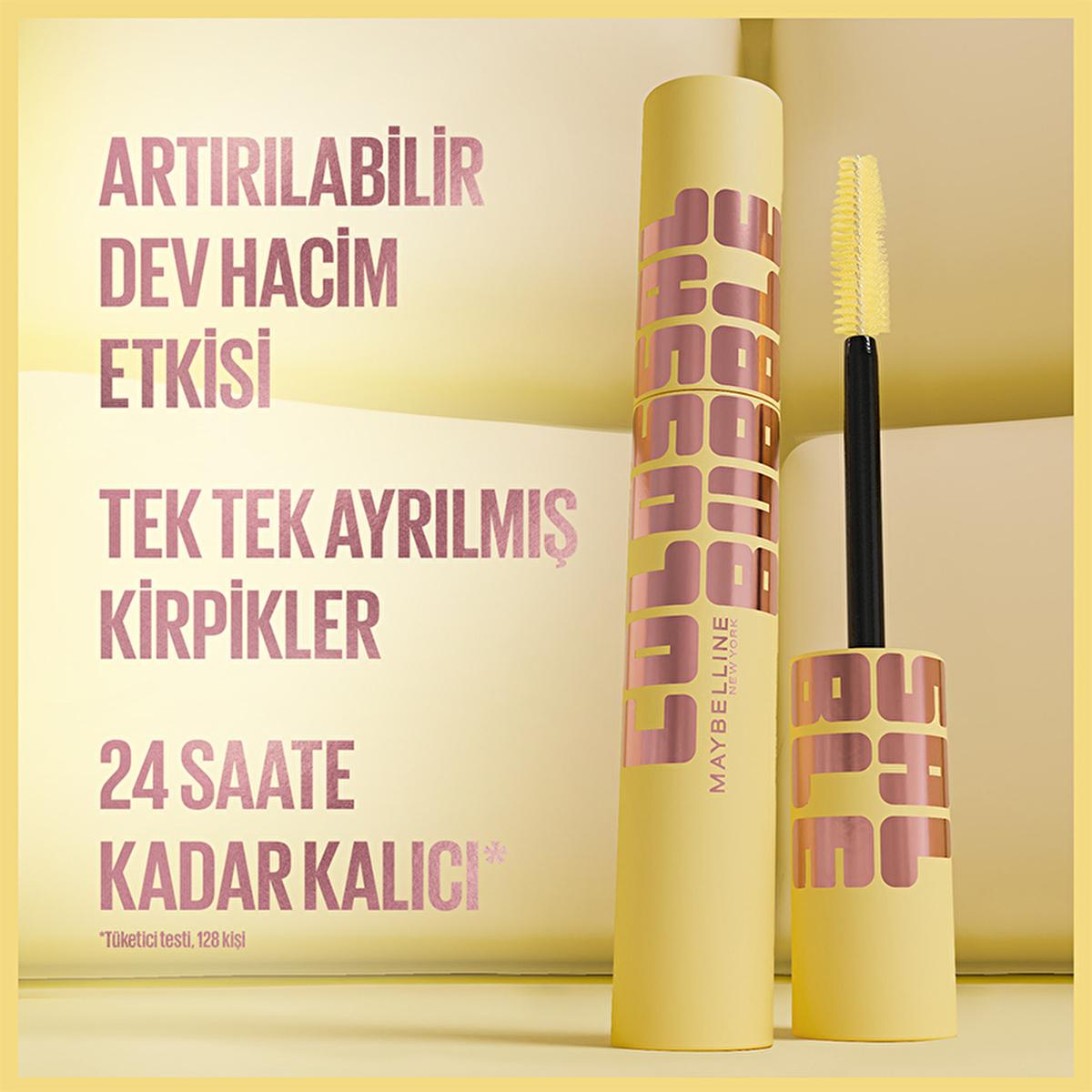 Maybelline Colossal Bubble Mascara - Extreme Volume, Clump-Free, 24HR Wear - Long Lasting Volumizing Mascara
