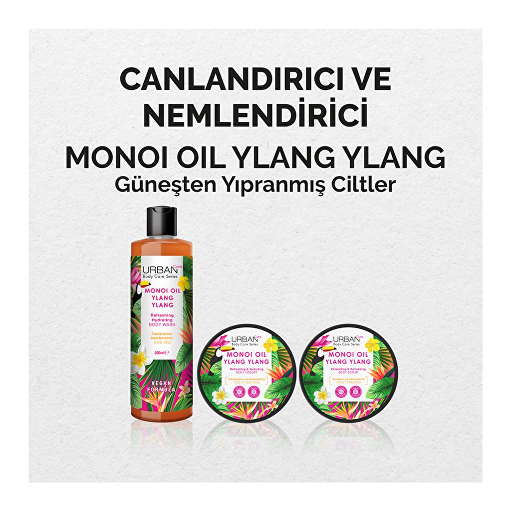 Urban Care Monoi Oil & Ylang Ylang Moisturizing Shower Gel - Vegan, Paraben-Free, 16.91 fl oz