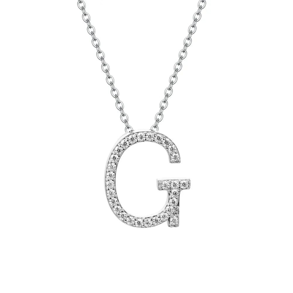 SORI STYLE VVS1 D Moissanite Letters Pendant Necklace for Women — size reference