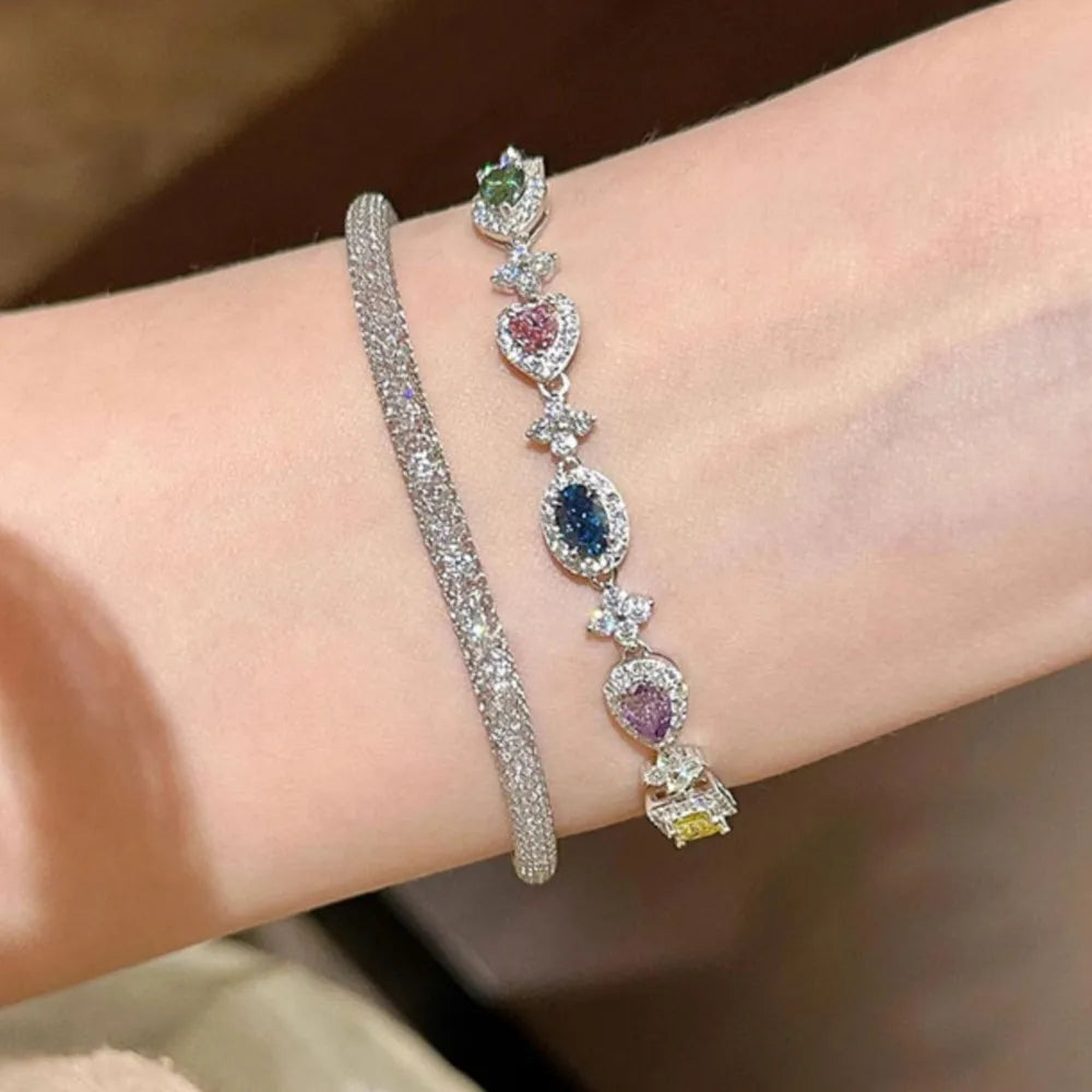 MyClosetAid Colorful Rhinestone Bracelet — lifestyle context
