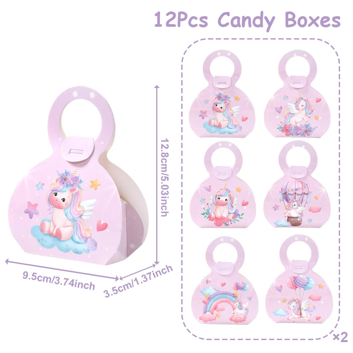 Perfecsy Unicorn Gift Boxes Birthday Party Decoration Kids Unicorn Party Favor Boxes Baby Shower Birthday Party Decorations S