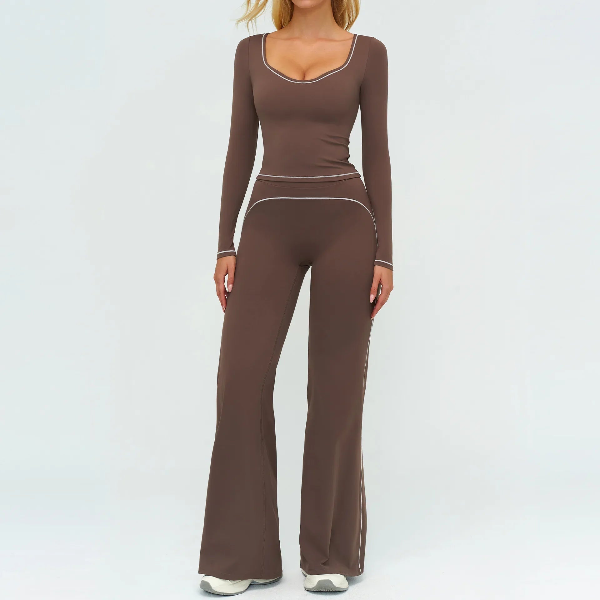 Women's Yoga Set 2 Piece Tracksuit Long Sleeve Sportswear