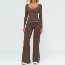 Women's Yoga Set 2 Piece Tracksuit Long Sleeve Sportswear