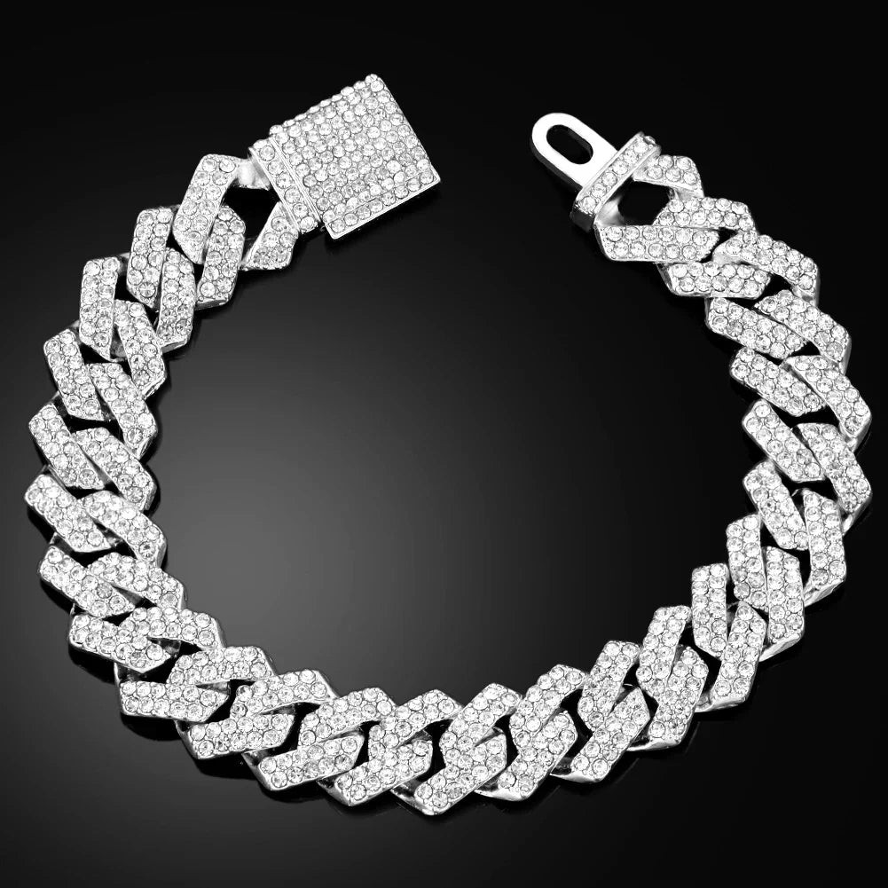 SORI STYLE 14MM Cuban Link Chain Bracelet — in-use photo