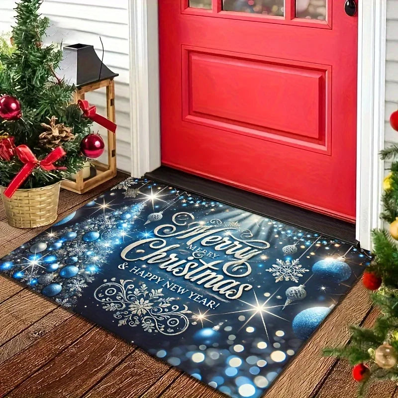 Perfecsy VIKAMA Christmas carpet soft doormat Christmas tree romantic floor mat living room carpet Rug For Bedroom Welcome Ma