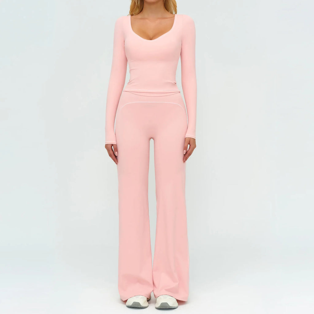 Women's Yoga Set 2 Piece Tracksuit Long Sleeve Sportswear