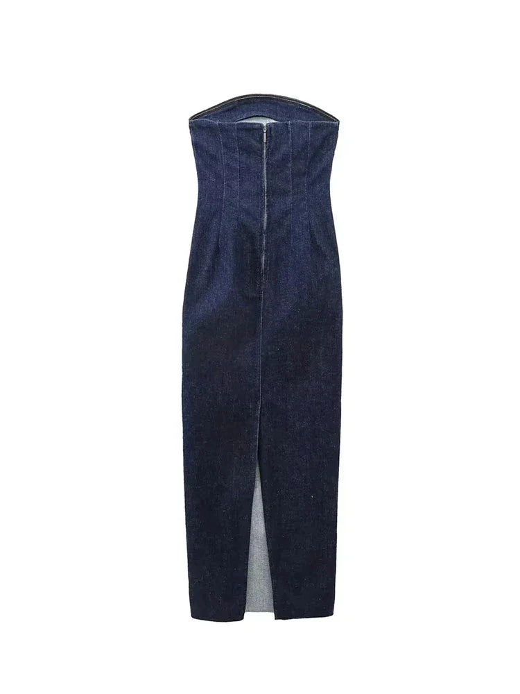 Envy NYC Envy NYC Denim Strapless Stretch Dress — product category context
