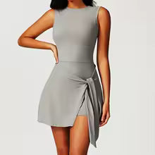 Cloud Hide Women's Tennis Skort Dress with Built-In Shorts