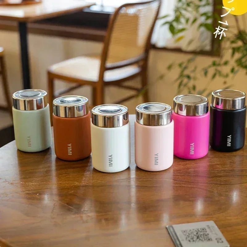 230ml Mini Stainless Steel 316 Thermos Mug Fashion Portable Pocket Vacuum Flask Coffee Tea Thermal Water Bottle Tumbler — view 4