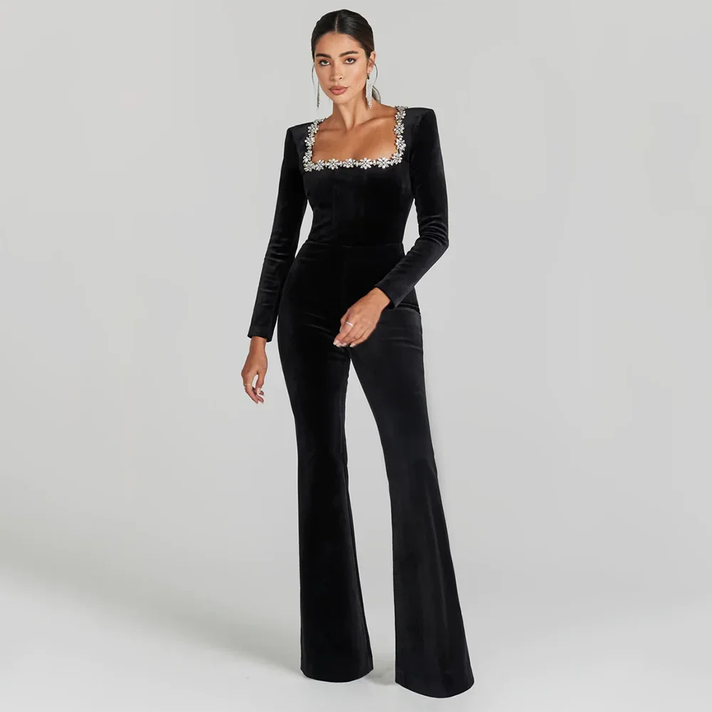 Envy NYC Envy NYC Women's Black Bandage Jumpsuit — main product shot