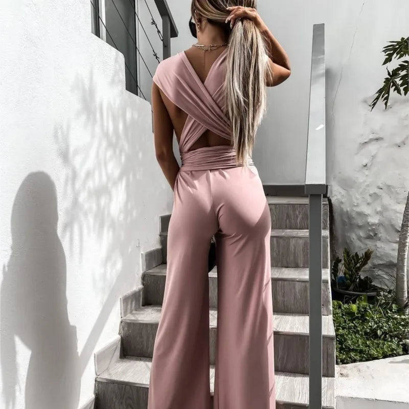 Envy NYC Envy NYC Madison High Waist Wide Leg Jumpsuit — detail shot 6