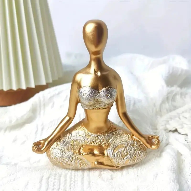 Perfecsy Yoga girl ornaments, tv stand decorations, body art figurines, meditation yoga ornaments, office decorations, lifeli