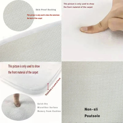 VIKAMA Scandinavian Waterproof Rug Antibacterial Stain Resistant Spice Printed Machine Washable Modern Kitchen Rugs Home Decor