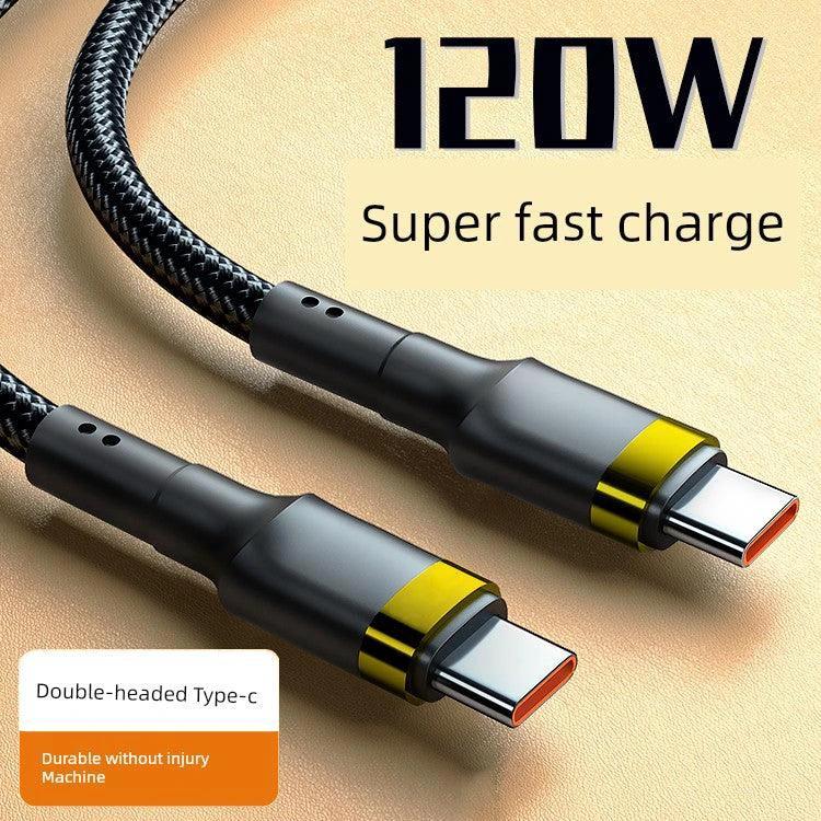 Double-Headed Typec Data Cable Mobile Phone Computer Car Universal Male-to-Male CTOC Flash Charging Cable 2 M Long Fast Charging
