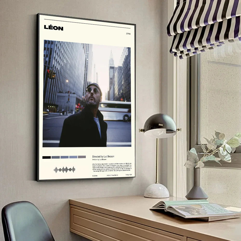 Perfecsy Vintage Retro Minimalist Movie Leon Leon_ The Profession Poster HD Posters Home Room Bar Cafe Decor Art Wall Paintin