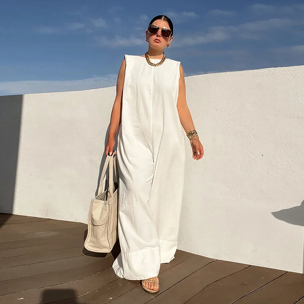 Envy NYC Envy NYC Sleeveless Wide Leg Fitness Jumpsuit — detail shot 10