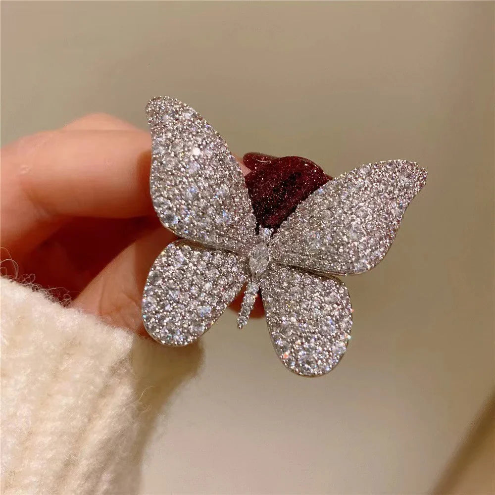Envy NYC Croissant Brooch Plated Metal