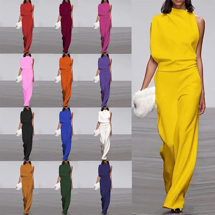 Envy NYC Envy NYC Summer Sleeveless Collar Jumpsuit — detail shot 6
