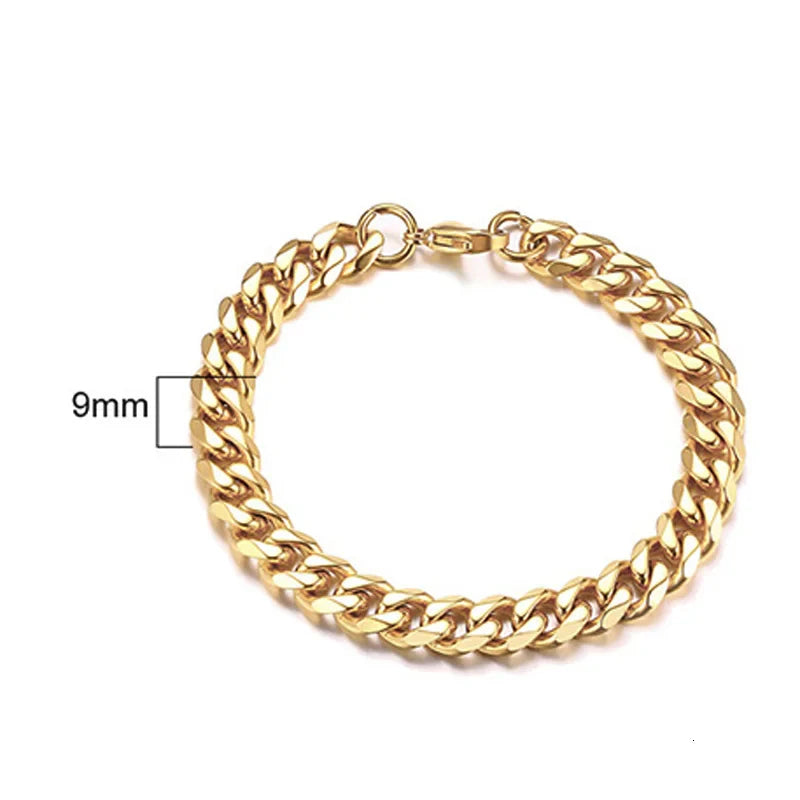 SORI STYLE Chain Bangle Bracelet — flat-lay composition