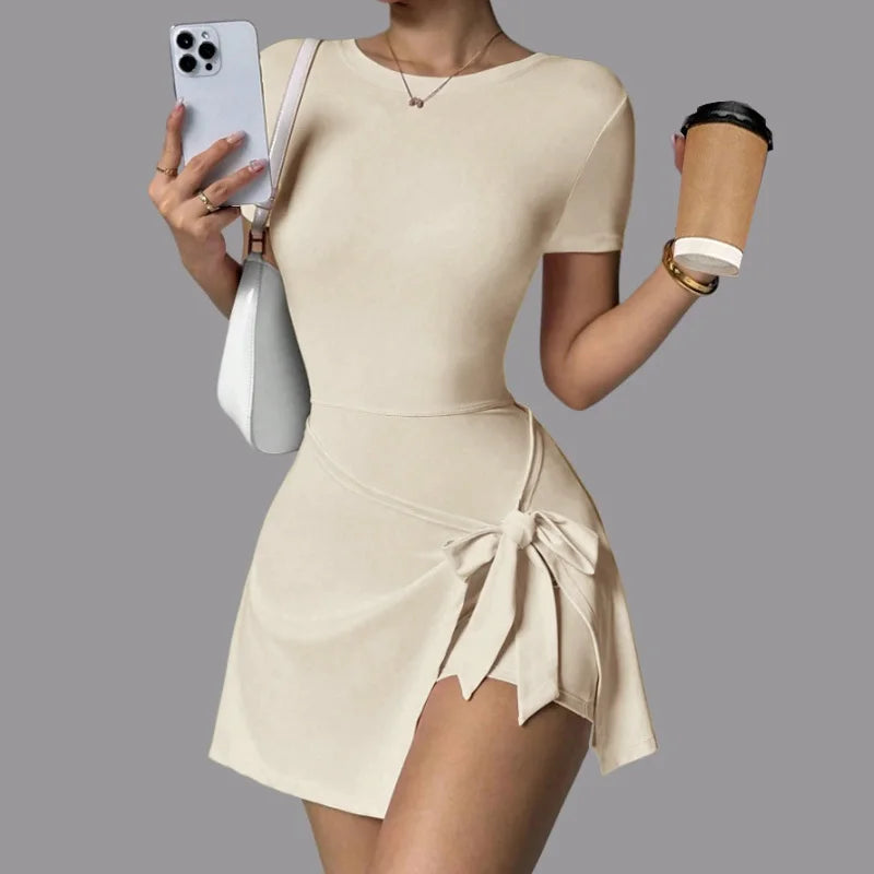 Cloud Hide Women's Tennis Skort Dress with Built-In Shorts