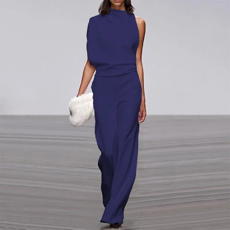 Envy NYC Summer Sleeveless Collar Jumpsuit