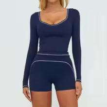Women's Yoga Set 2 Piece Tracksuit Long Sleeve Sportswear