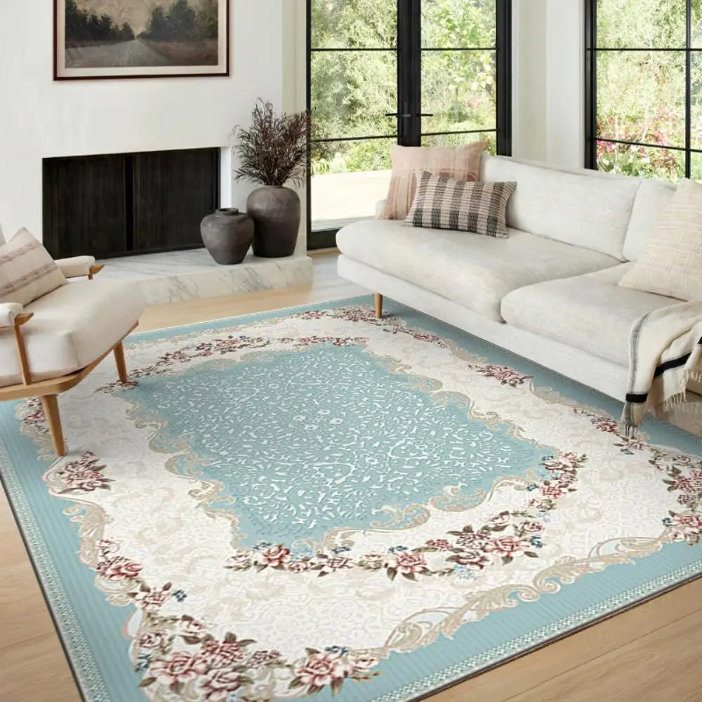 Perfecsy VIKAMA Boho Luxury Carpet Crystal Velvet Bedroom Living Room Mat Home Decor Vintage Exotic Modern Minimalist Large A