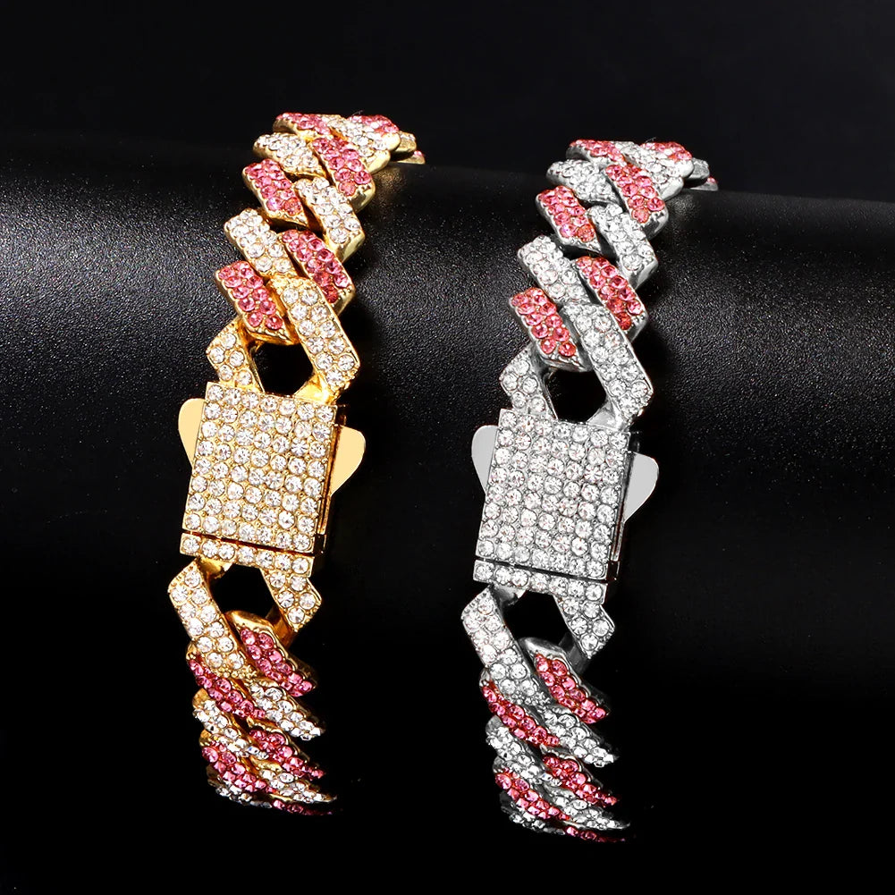 SORI STYLE 14MM Cuban Link Chain Bracelet — color detail