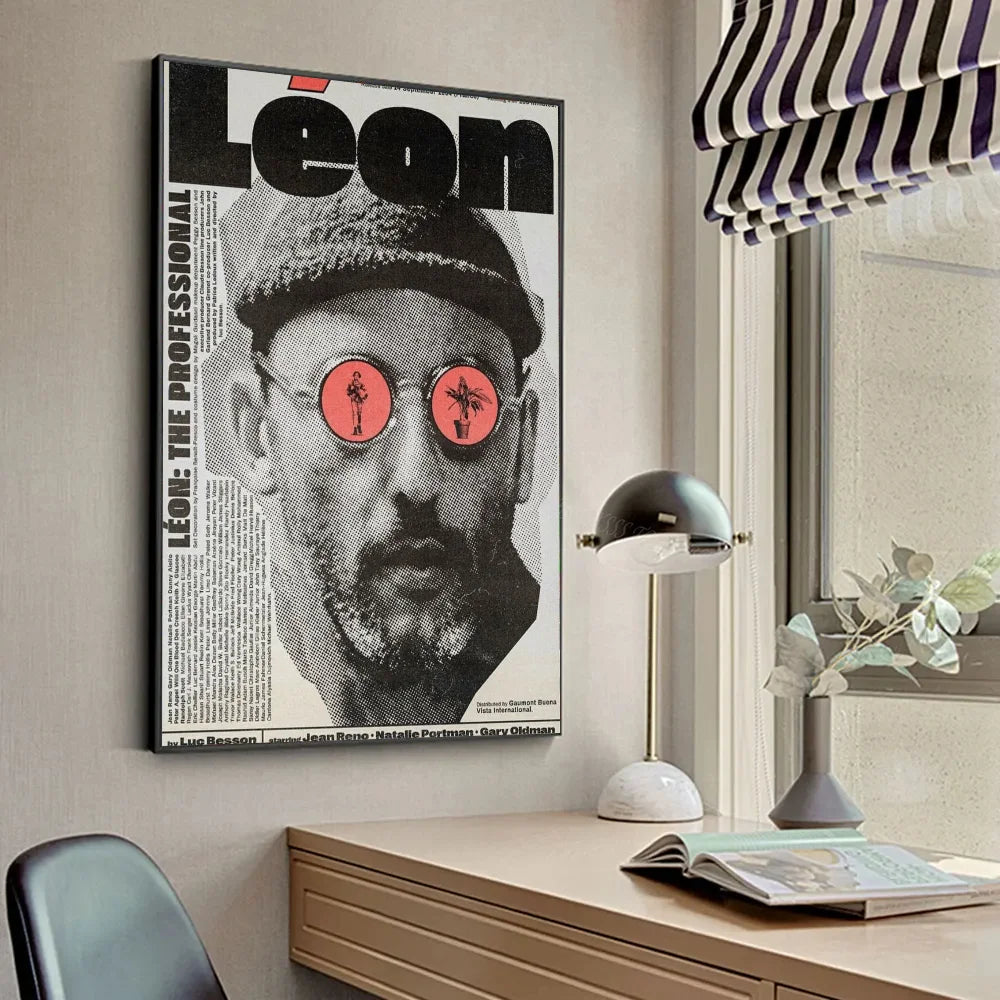 Perfecsy Vintage Retro Minimalist Movie Leon Leon_ The Profession Poster HD Posters Home Room Bar Cafe Decor Art Wall Paintin