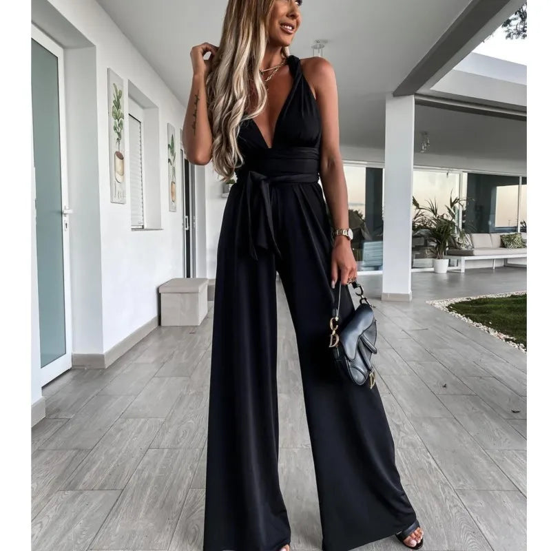 Envy NYC Envy NYC Madison High Waist Wide Leg Jumpsuit — main product shot