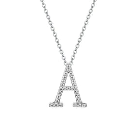 VVS1 D Moissanite Letters Pendant Necklace for Women
