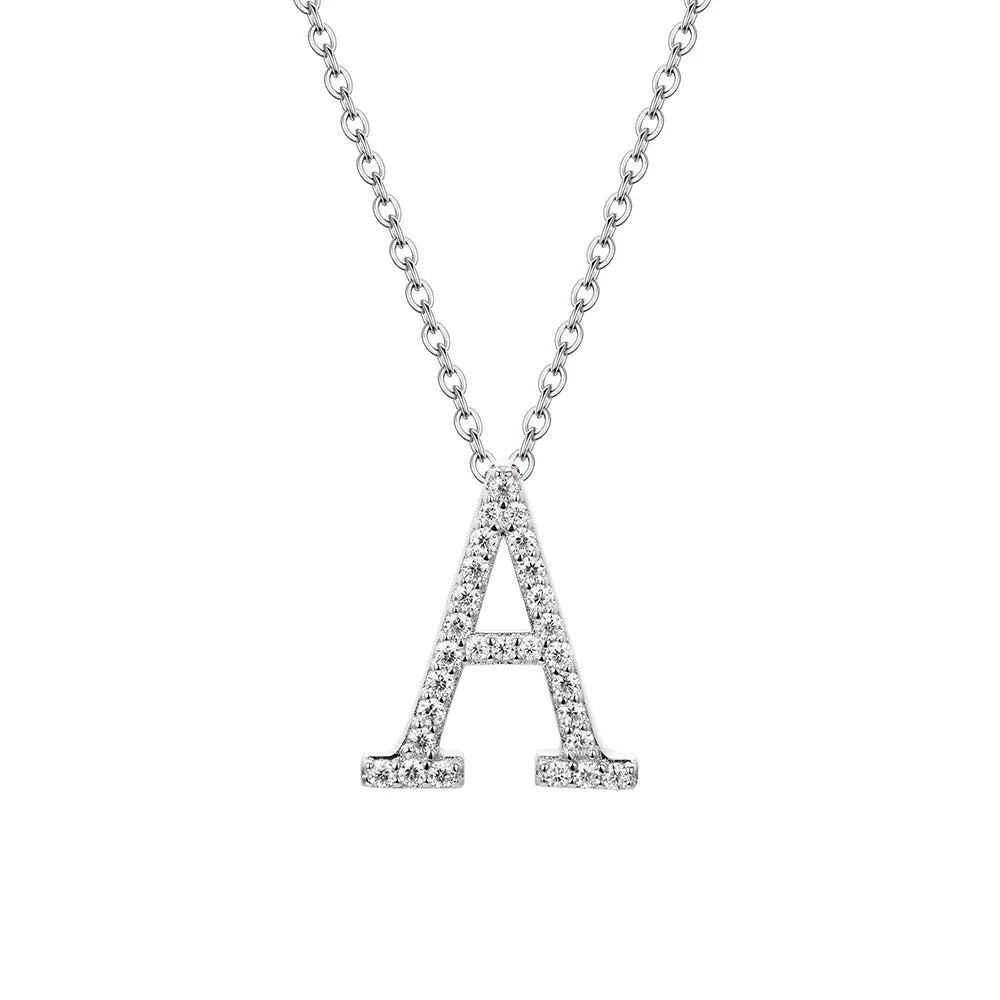 VVS1 D Moissanite Letters Pendant Necklace