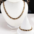 MyClosetAid Leopard Print Snake Bracelet Necklace Set — in-use photo