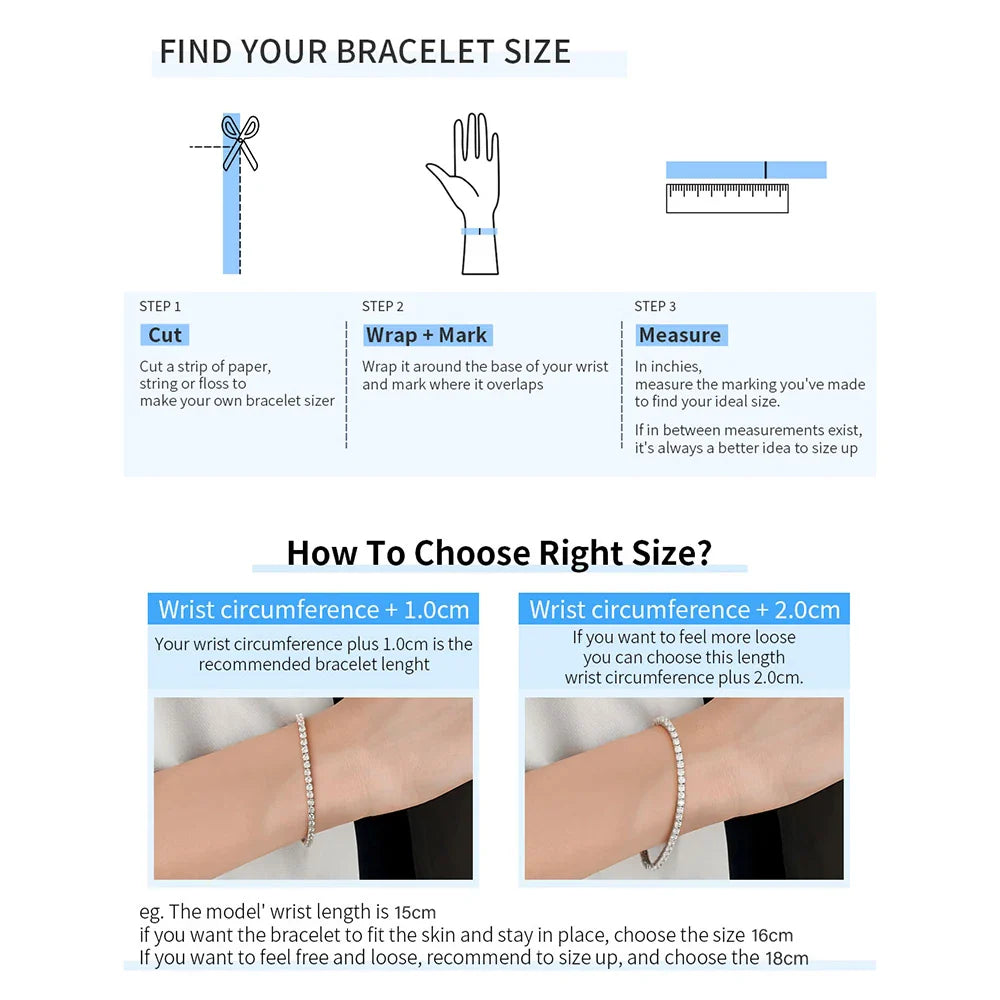 SORI STYLE S925 Sterling Silver Moissanite Tennis Bracelet — alternative angle