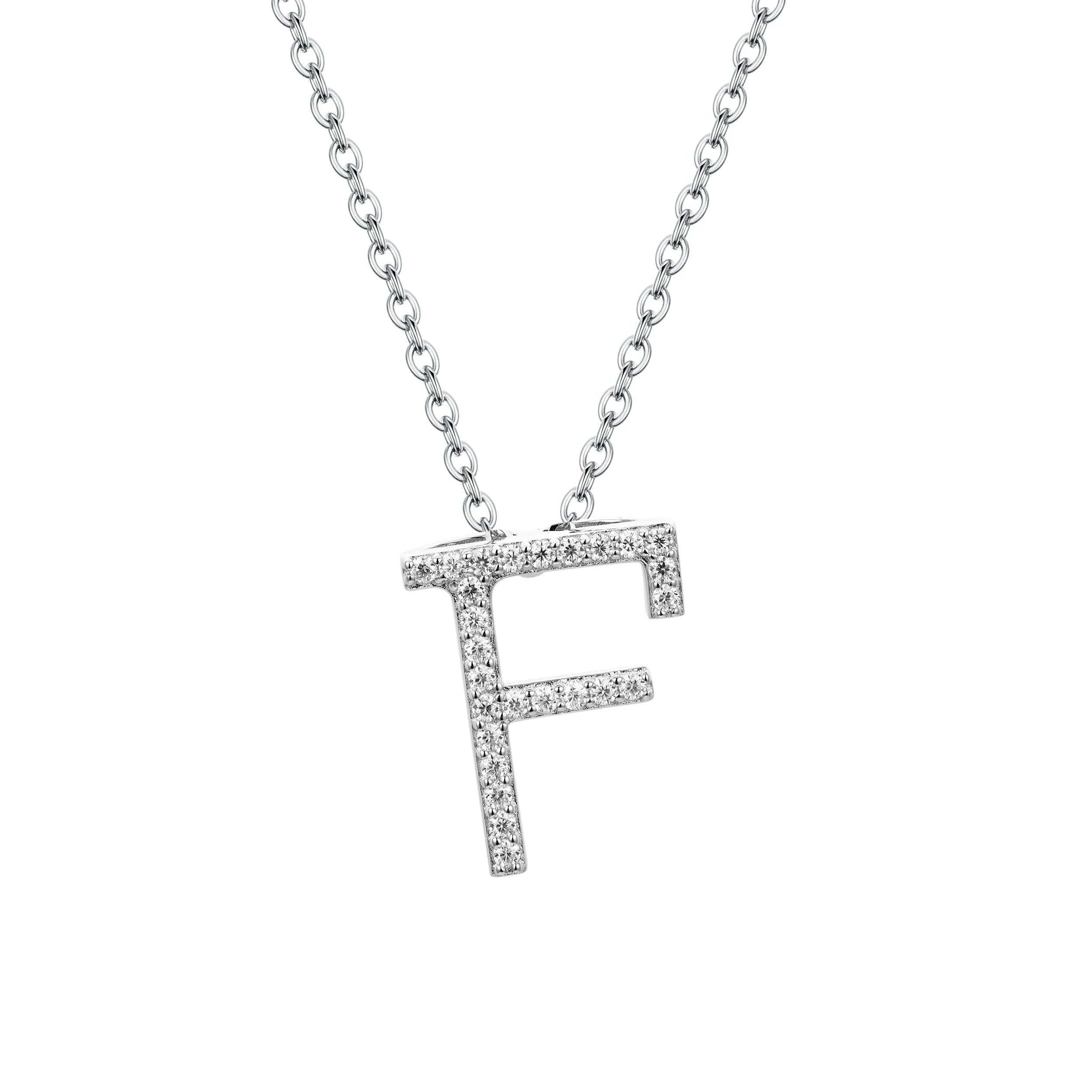 VVS1 D Moissanite Letters Pendant Necklace