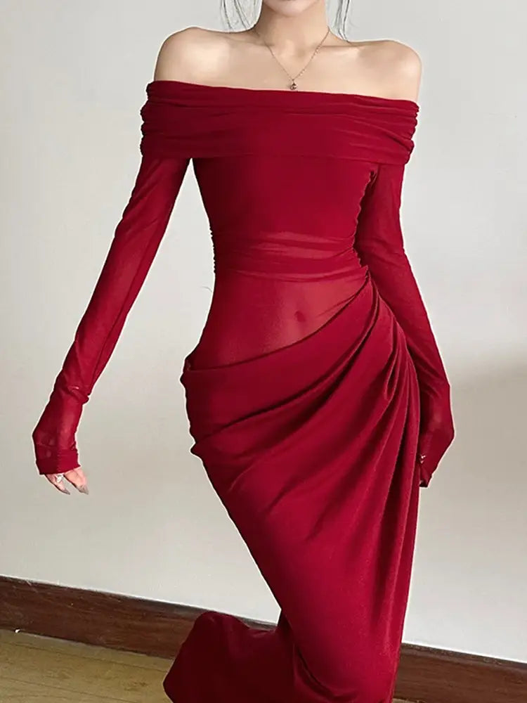 MyClosetAid Elegant Mesh Dress — side view