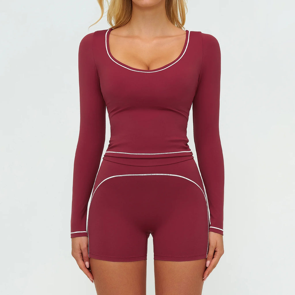 Women's Yoga Set 2 Piece Tracksuit Long Sleeve Sportswear