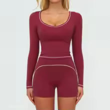 Women's Yoga Set 2 Piece Tracksuit Long Sleeve Sportswear