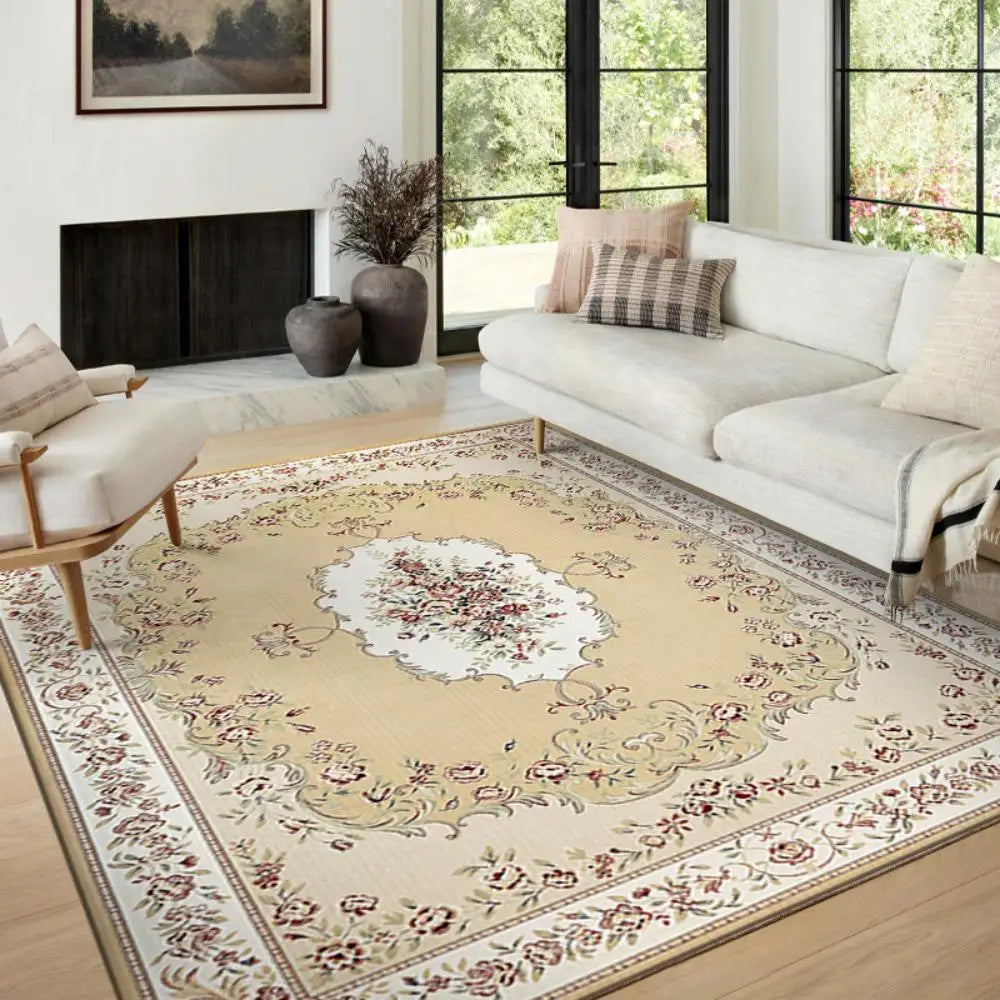 Perfecsy VIKAMA Boho Luxury Carpet Crystal Velvet Bedroom Living Room Mat Home Decor Vintage Exotic Modern Minimalist Large A
