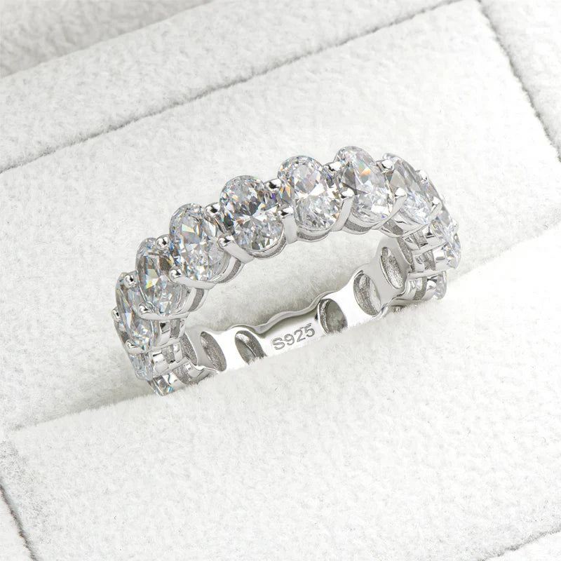 MyClosetAid 925 Sterling Silver Eternity Band — detail close-up