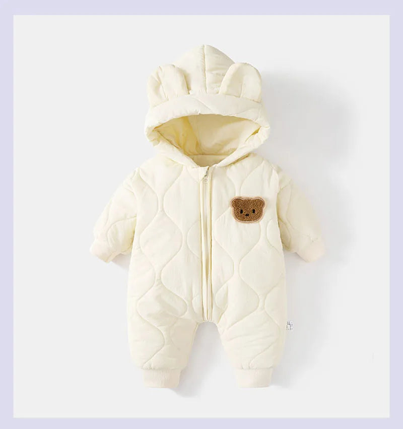 SORI STYLE Warm Winter Baby Romper Bear Jumpsuit — in-use photo
