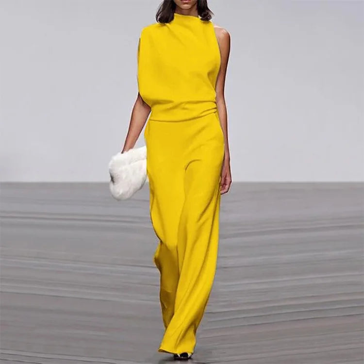 Envy NYC Summer Sleeveless Collar Jumpsuit