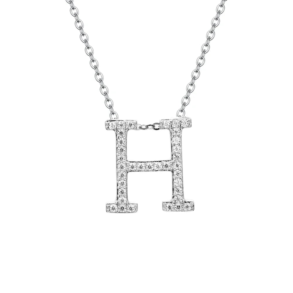 VVS1 D Moissanite Letters Pendant Necklace