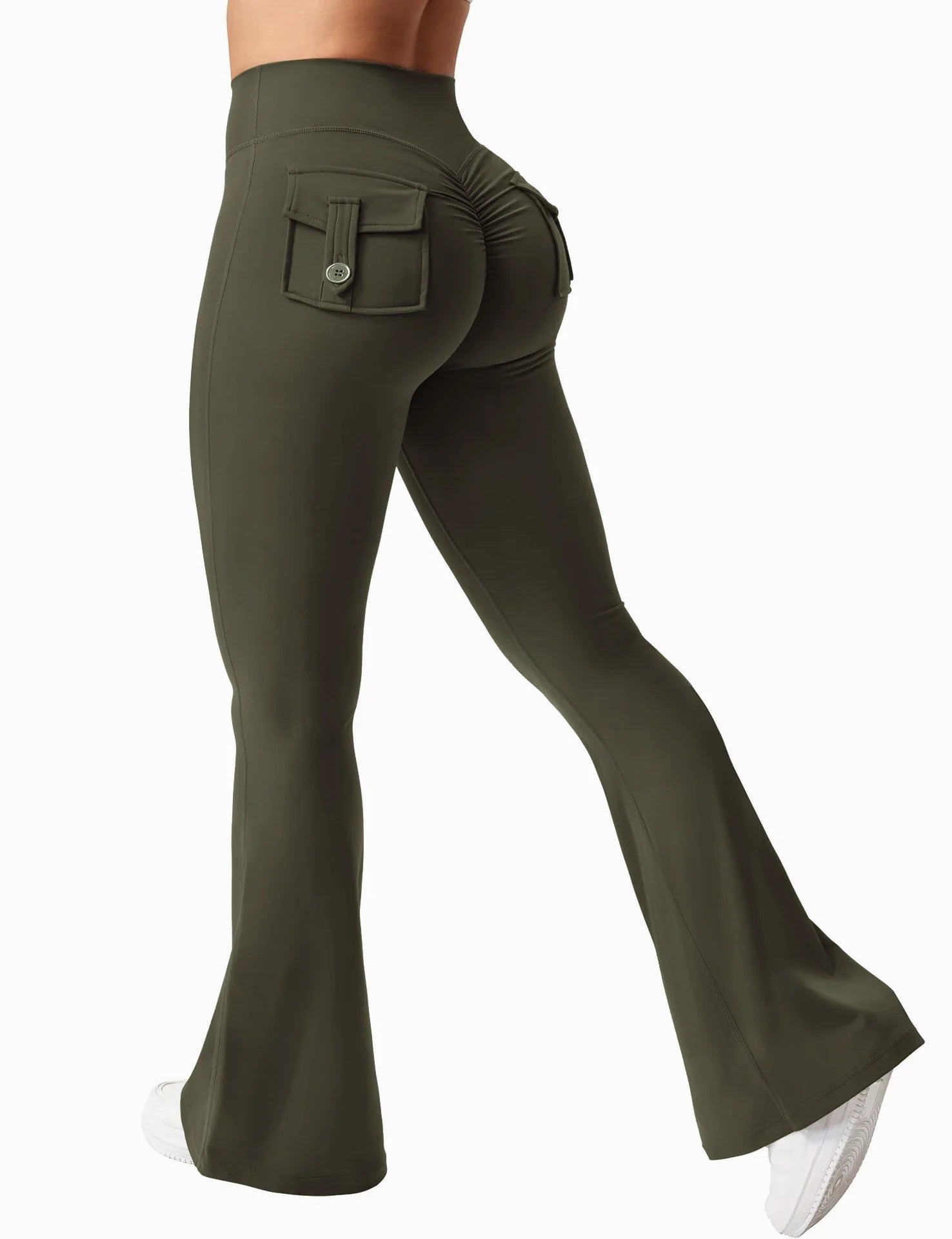 MyClosetAid Wide Leg High Stretch Yoga Leggings — alternative angle