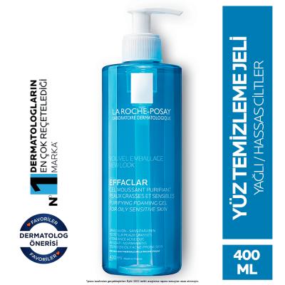 La Roche-Posay Effaclar: Oil Control & Acne Defense Facial Cleansing Gel - 400ml | Deep Pore Cleanser with Salicylic Acid