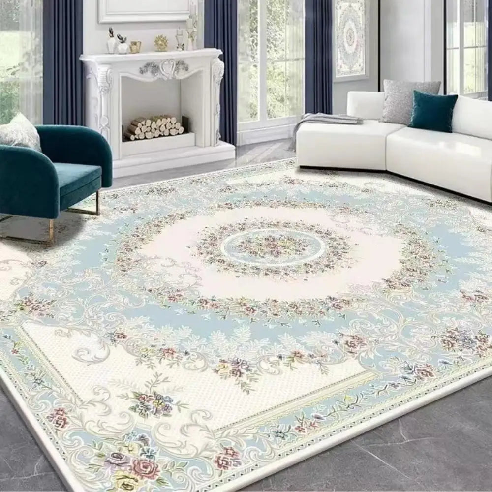 Perfecsy VIKAMA Boho Luxury Carpet Crystal Velvet Bedroom Living Room Mat Home Decor Vintage Exotic Modern Minimalist Large A